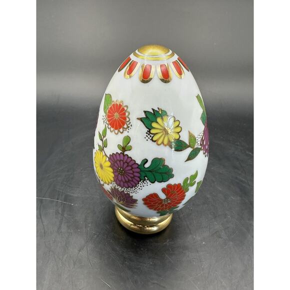 Vintage 1988 Franklin Mint Collectors Treasury of Eggs Satsuma Porcelain Stand - Picture 2 of 8